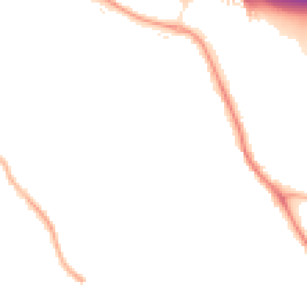 Night-time road noise heatmap for SO18 3PP