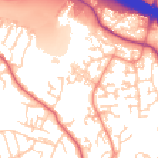 Daytime road noise heatmap for SO18 3RR
