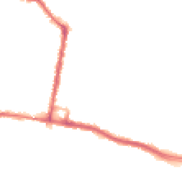 Night-time road noise heatmap for SO18 4GP