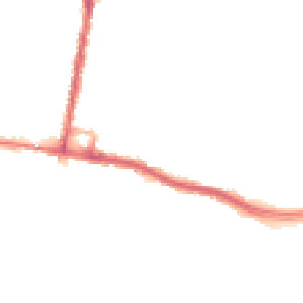 Night-time road noise heatmap for SO18 4HR