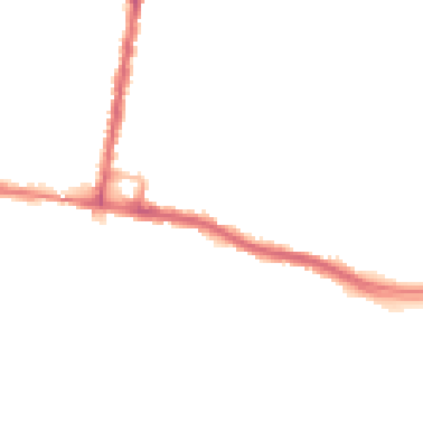 Night-time road noise heatmap for SO18 4HY