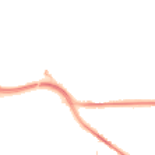 Night-time road noise heatmap for SO18 6SX