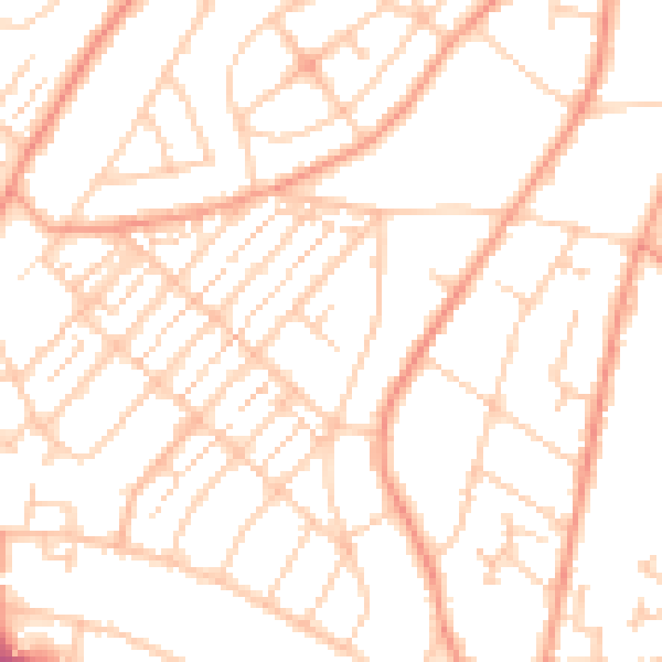 Daytime road noise heatmap for SO19 2FH