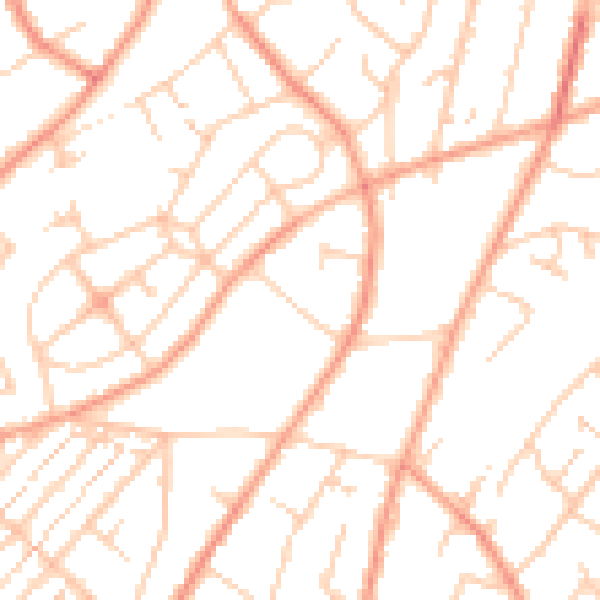 Daytime road noise heatmap for SO19 2QL