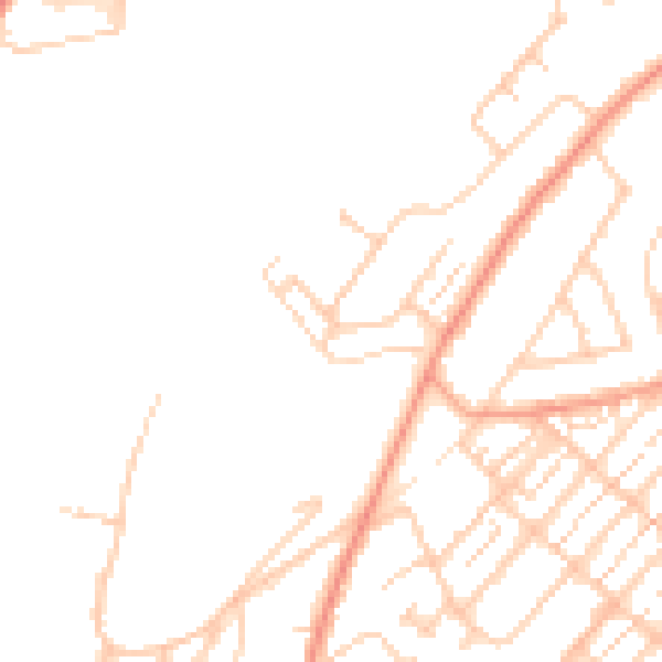 Daytime road noise heatmap for SO19 7AP