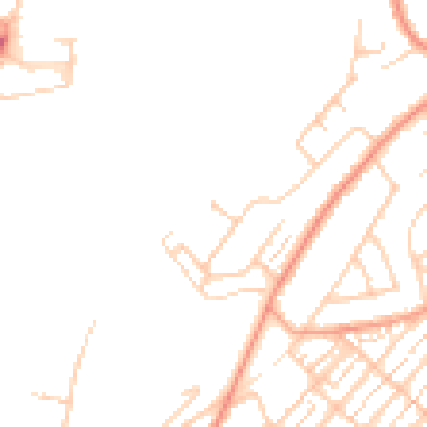 Daytime road noise heatmap for SO19 7AT