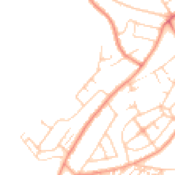 Daytime road noise heatmap for SO19 7AY