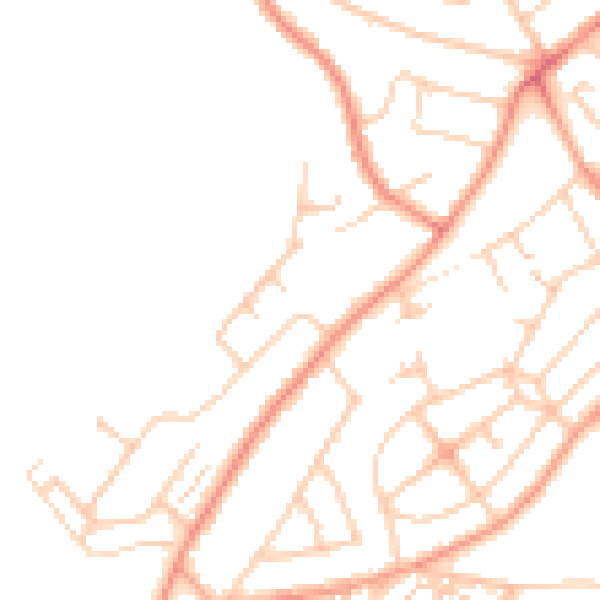 Daytime road noise heatmap for SO19 7AZ