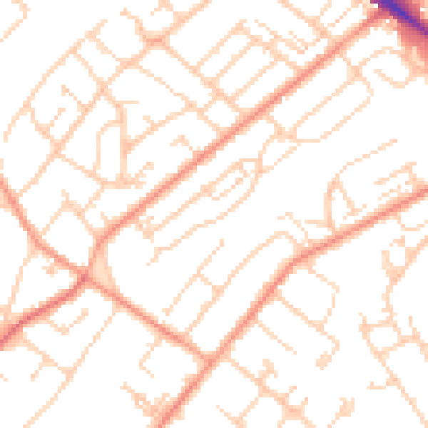 Daytime road noise heatmap for SO19 8GB