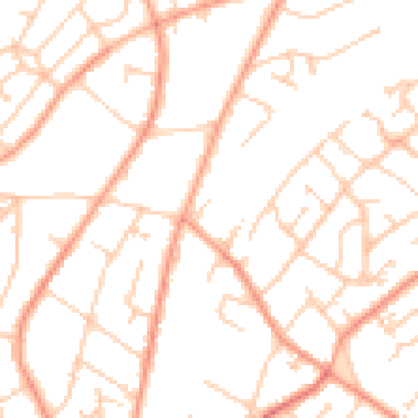 Daytime road noise heatmap for SO19 8PJ
