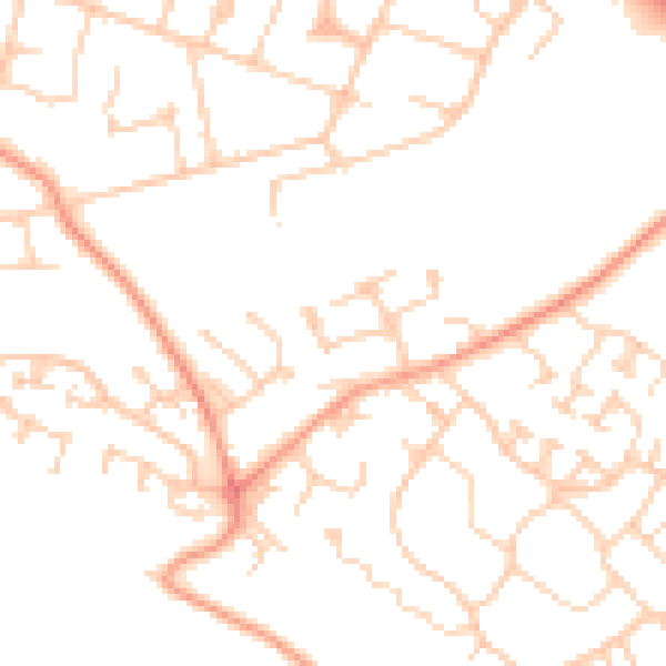 Daytime road noise heatmap for SO19 9GT