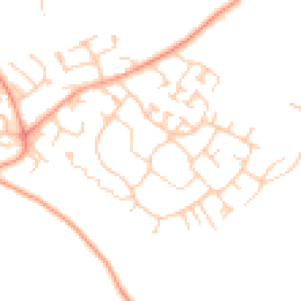 Daytime road noise heatmap for SO19 9NN