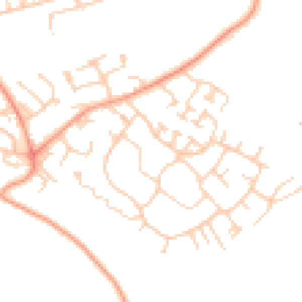 Daytime road noise heatmap for SO19 9NP