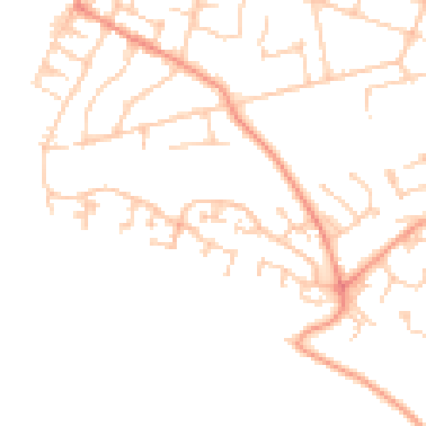 Daytime road noise heatmap for SO19 9TR