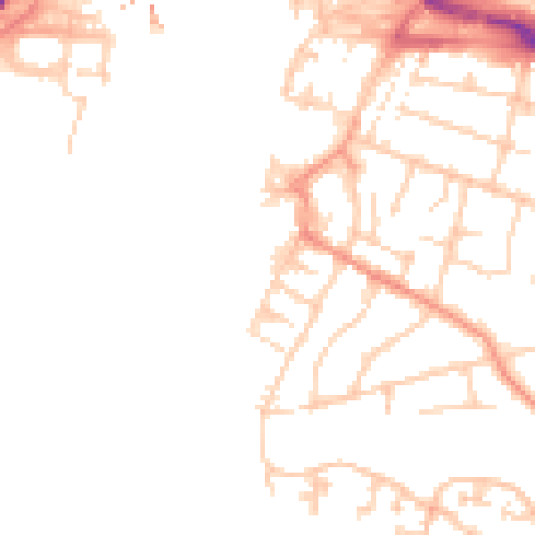 Daytime road noise heatmap for SO19 9UH