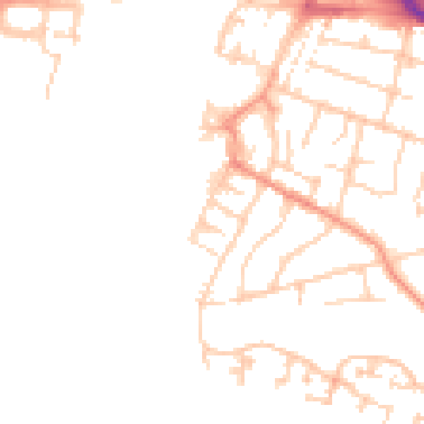 Daytime road noise heatmap for SO19 9XF