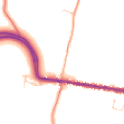 Daytime road noise heatmap for SO20 6DJ