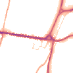 Daytime road noise heatmap for SO20 6EU