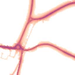 Daytime road noise heatmap for SO20 6HL