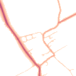 Daytime road noise heatmap for SO20 8AL