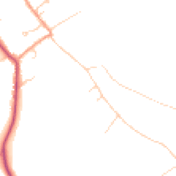 Daytime road noise heatmap for SO20 8BN