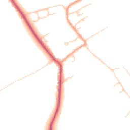 Daytime road noise heatmap for SO20 8BT