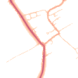 Daytime road noise heatmap for SO20 8BU