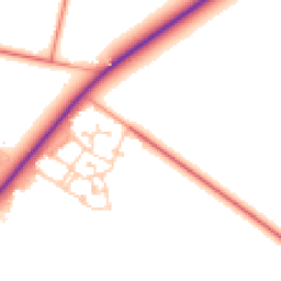 Daytime road noise heatmap for SO20 8EA
