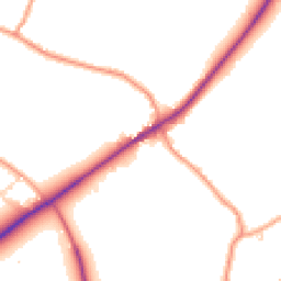 Daytime road noise heatmap for SO20 8EG