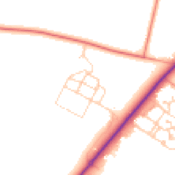 Daytime road noise heatmap for SO20 8GD