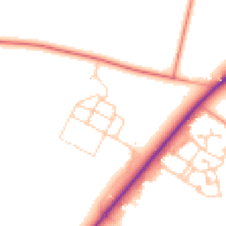 Daytime road noise heatmap for SO20 8GG