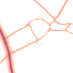 Daytime road noise heatmap for SO20 8HD