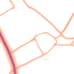 Daytime road noise heatmap for SO20 8HE