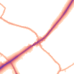 Daytime road noise heatmap for SO20 8HN