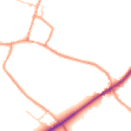 Daytime road noise heatmap for SO20 8HR