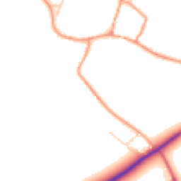 Daytime road noise heatmap for SO20 8JJ