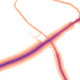 Daytime road noise heatmap for SO20 8JR