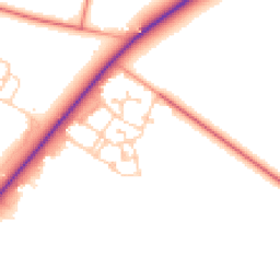 Daytime road noise heatmap for SO20 8QA