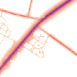 Daytime road noise heatmap for SO20 8QD