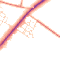 Daytime road noise heatmap for SO20 8QH