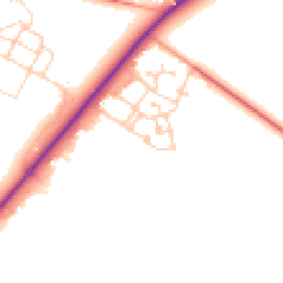 Daytime road noise heatmap for SO20 8QN