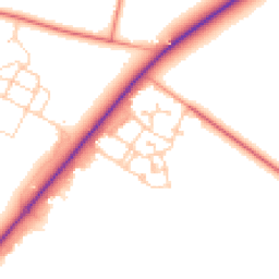 Daytime road noise heatmap for SO20 8QR