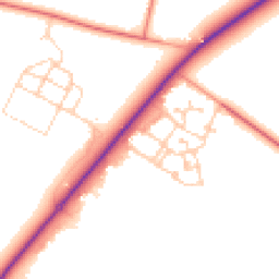 Daytime road noise heatmap for SO20 8QT