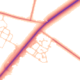 Daytime road noise heatmap for SO20 8RA