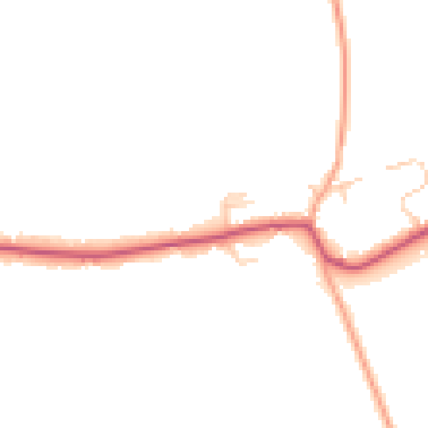 Daytime road noise heatmap for SO21 1AZ