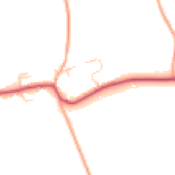Daytime road noise heatmap for SO21 1BQ