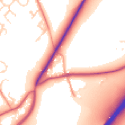 Daytime road noise heatmap for SO21 1DT