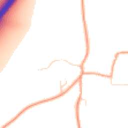 Daytime road noise heatmap for SO21 1EH