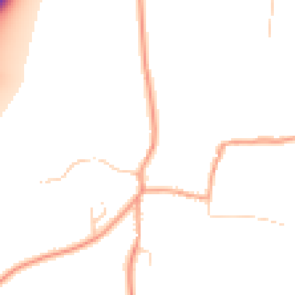 Daytime road noise heatmap for SO21 1EQ