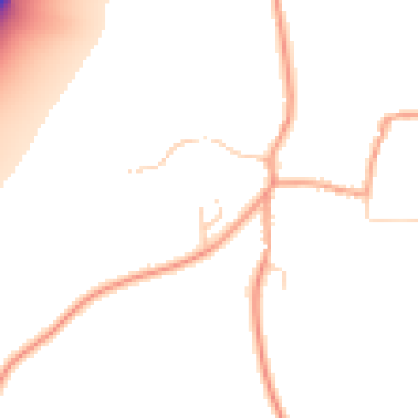 Daytime road noise heatmap for SO21 1ES